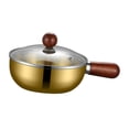 thumbnail image 3 of Cacerola calentadora de de acero inoxidable para el hogar con tapa portátil para hervir compatible con todas las estufas olla para leche 14 cm de oro, 3 of 8