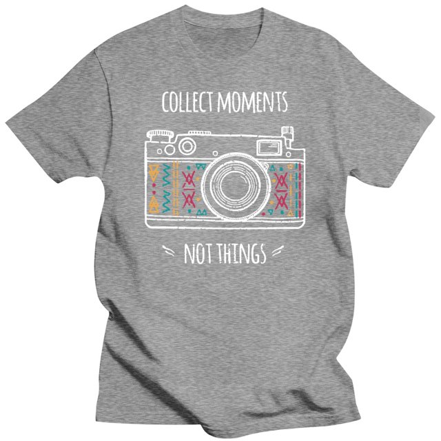 LEQEMAO camiseta de verano para hombre moda de verano cámara de algodón colección de momentos recuerdos película fotógrafo camisetas para hombre