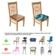 thumbnail image 5 of Teal Gold Marble Seat Covers for Dining Room Chairs Set Of 4,Stretch Printed Washable Chair Seat Cover with Elastic Ties and Button,Removable Waterproof Couch Cushion Covers, 5 of 6