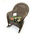thumbnail image 4 of Jordan Manufacturing 3-Piece Cypress Midnight Black Leaves Tufted Outdoor Cushion with 1 Wicker Bench Cushion and 2 Wicker Seat Cushions, 4 of 13