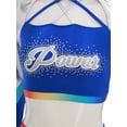 thumbnail image 6 of iiniim 2 Piece Women Cheer Leader Costume Top Skirt Cosplay Cheer Halloween Cheerleading Party Royal Blue XL, 6 of 7