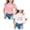 Pink 1PCS & White 1PCS, variant on XEGLSBU 3 Pack Girls Shirts with Heart Printing Short Sleeve Tee Casual Tops Summer (Size 11-12 Years)