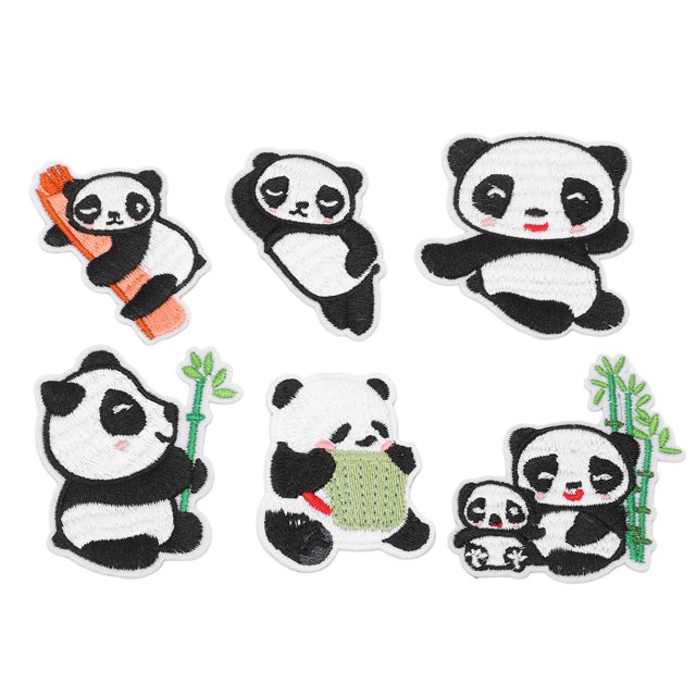 Panda Iron On Patches,6Pcs Panda Embroidery Patch Cute Panda Embroidery Patch Panda Clothes Patches Optimized for Excellence