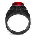 thumbnail image 4 of US Marines Ring for Men and Women Unisex 316L Stainless Steel Military Patriotic Ring in Black with Red Stone Rock, 4 of 7