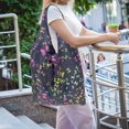thumbnail image 3 of Bolso de compras ecológico plegable para mujer, bolsa de mano de moda, reutilizable, para frutas y verduras, organizador de comestibles, 3 of 4