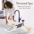 thumbnail image 4 of Bamboo Bathtub Tray Bath Caddy, Expandable Bath Tub Tray Wood, Bathtub Shelf Organizer White 29.5-42.9 Inch, 4 of 5