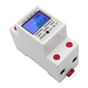 Energy Meter Din-Rail 5-80A LCD Backlight Digital Display Single Phase Electronic Energy Kwh Meter I3678761804 Energy Monitor 220v