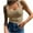 Khaki, variant on Lovskoo Summer Tops for Women 2024 Tank Tops Spaghetti Strap Sleeveless Solid Color Trendy Comfortable Breathable Blouses Tops White