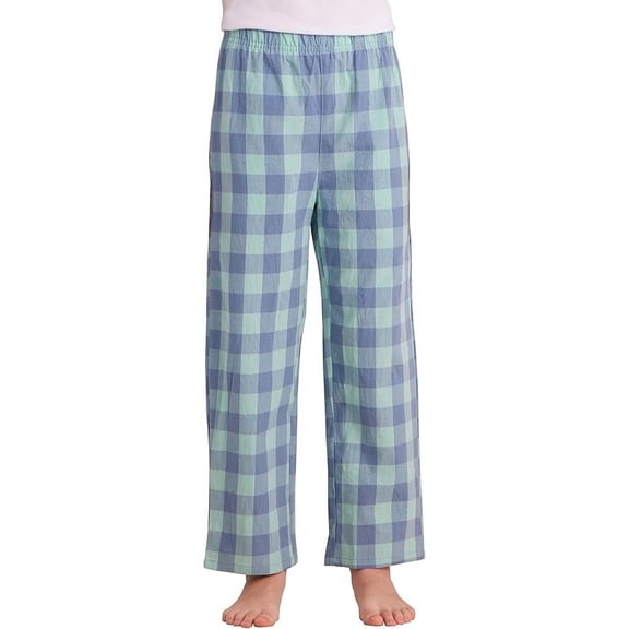 HiddenValor Big Girls Lightweight Woven Cotton Pajama Lounge Pants with Pockets