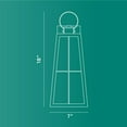 thumbnail image 6 of Avec Margate Collection Modern Craftsman Black Outdoor Wall Lantern, 6 of 17