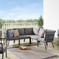 thumbnail image 2 of Modway Riverside Sectionnel de Patio Extérieur en Aluminium de 5 Pcs, 2 of 11