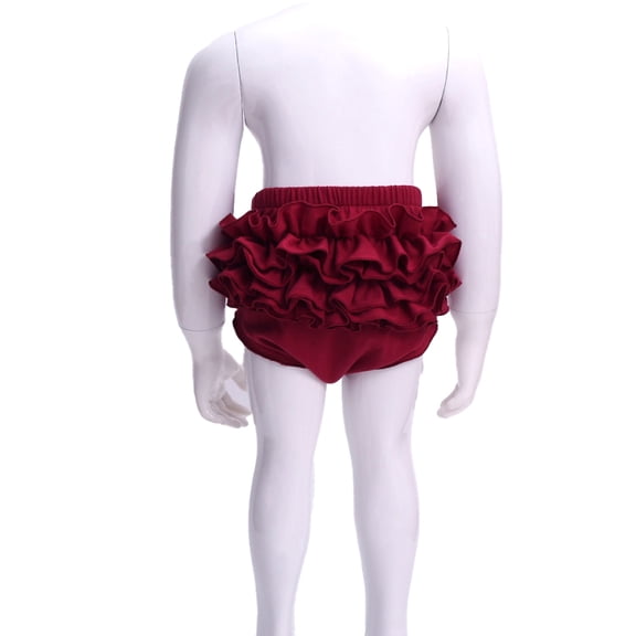 LYMAYTER Baby Girls Cute Ruffle Diaper Cover for 0-24M Infant Solid Color Mesh Tutu Shorts Comfortable Bottoms