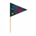thumbnail image 1 of Colorful Octopus Marine Life Pattern Toothpick Triangle Cupcake Toppers Flag, 1 of 3