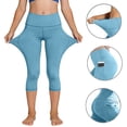 thumbnail image 6 of Amidoa Girls Athletic Leggings Stretch Kids Dance Workout Running Yoga Pants with Pocket 4, 6 of 9