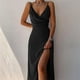 thumbnail image 4 of Vestido Midi ajustado con tirantes finos para mujer, ropa de calle elegante, corsé Sexy, ropa de noche y Club para fiesta, tela sin espalda, 4 of 5