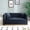 Black, variant on 61" Velvet Loveseat Sofa, Small Loveseat with Vertical Channel Tufting, Traditional Sofa with Solid Wood Frame for Living Room​, Black