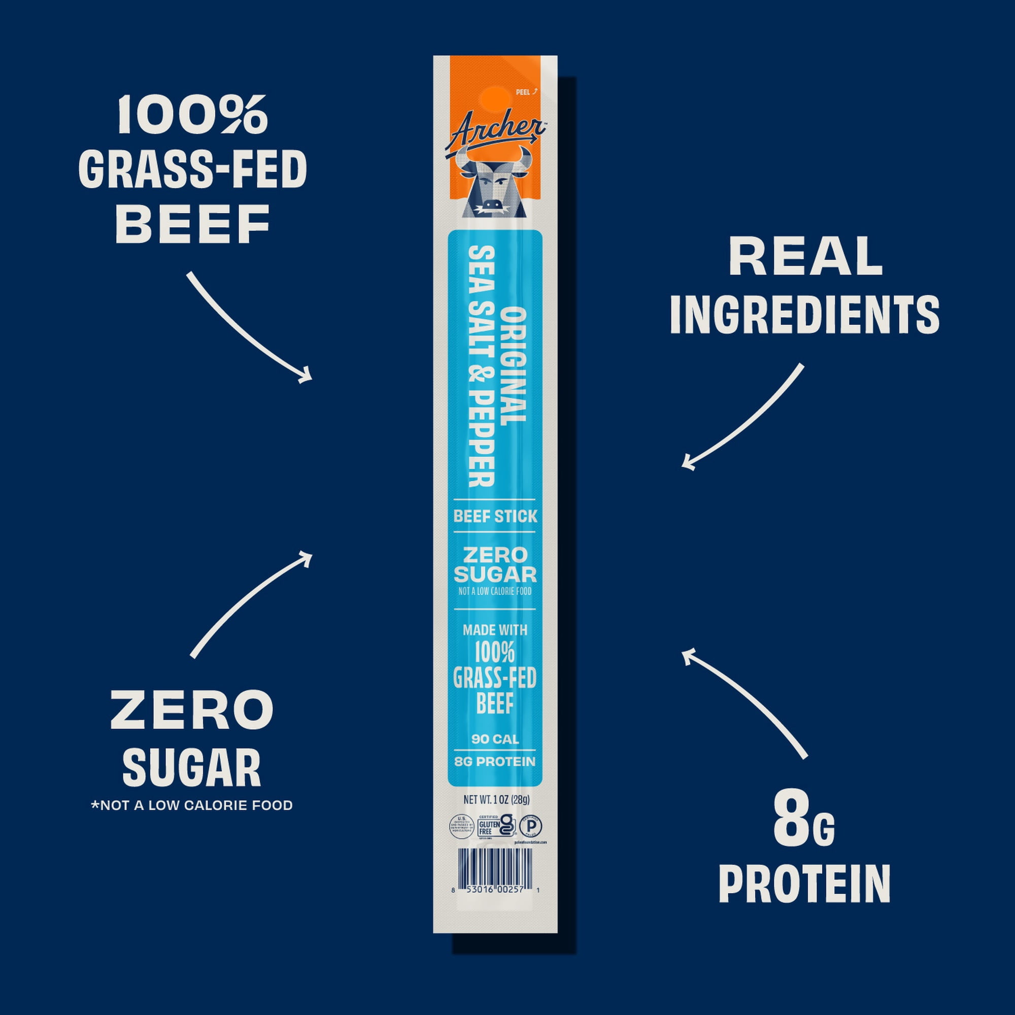 Archer Original Beef Jerky Sticks, 1 oz, 8 Count
