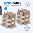 thumbnail image 3 of Ornament Storage Box 4-Inch, With Zippered Closure - Protect & Keeps Safe Up To 54 Holiday Ornaments & Xmas Decorations Accessories, Durable Nonwoven Ornament Storage Container & Two Handles, 3 of 7