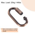 thumbnail image 3 of Unique Bargains 5mm Forme Ovale Lien Rapide Vis Connecteur de Chaîne Rouge Bronze 6 Pack, 3 of 5