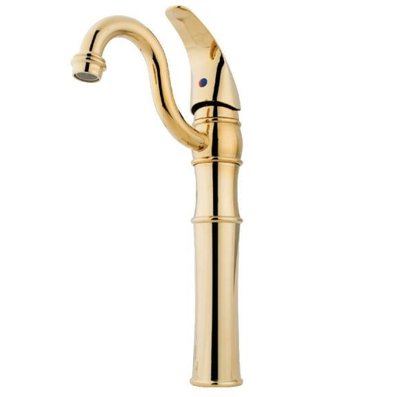 Kingston Brass KB3422LL Vessel Bathroom Faucet, Polished Brass