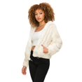 thumbnail image 2 of Cali1850 Women’s Faux Fur Hoodie Jacket Texture Fuzzy Fleece Zip Up Long Sleeve Lined Winter Warm Coat, 2 of 5