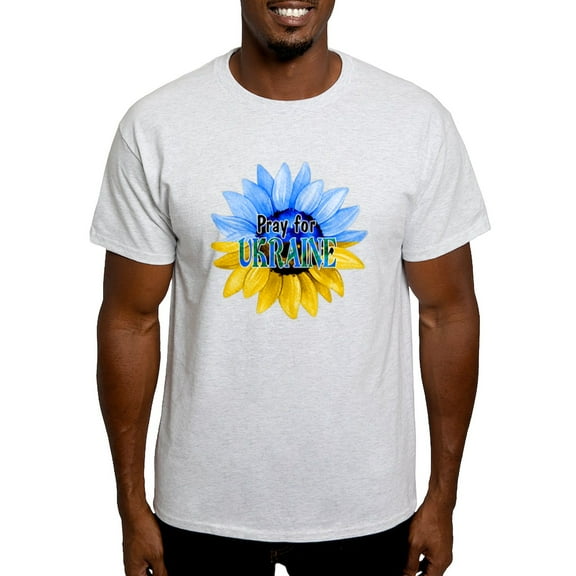 CafePress - Pray For Ukraine Blue And Yellow Sunflower T Shirt - Men's Classic Graphic T-Shirt