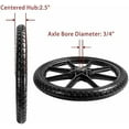 thumbnail image 3 of 20" Flat Free Tire Cart Wheels Replacement Rubbermaid Wheelbarrow Wheels Garden Cart Replacement Wheel With 5/8" 3/4" Bearing For Utility Carts/Lawn Cart/Wheelbarrow 2PACK$$Garden & Patio, 3 of 7