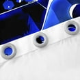 thumbnail image 3 of Erosebridal Blue Video Game Curtains for Living Room,Geometric Honeycomb 30%-50% Blackout Curtains Set of 2 (38x45),Gamepad Gamer Curtains and Drapes (38x45),Gradient Room Decorative, 3 of 6