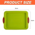 thumbnail image 2 of DEBGFS Non Stick Silicone Brownie Baking Pan With Handles - Steel Frame Inside  Rectangular Cookie Baking Sheet/Jelly Roll Tray Set Nonstick  Cleaned in Dishwasher  13x9 in - Color,green, 2 of 5