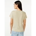 thumbnail image 2 of Free Assembly Women's Ringer Tee with Short Sleeves, Sizes XS-XXXL, 2 of 6