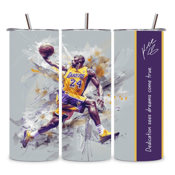 Alpha Printing 20oz Basketball Legend Tumbler with Straw – Sports Edition