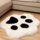 thumbnail image 4 of Acogedora alfombra de felpa con forma de pata, gris y morado | Suave alfombra de pelo largo de acrílico de imitación de lana | Moderna y antideslizante para sala de estar, dormitorio, guardería,, 4 of 6