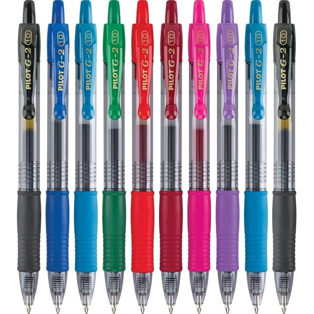Pilot G2 Premium Bolígrafos Retráctiles De Tinta De Gel Con Punta Negrita (1,0 Mm), Surtido De 10 Unidades (11887)
