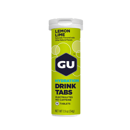 GU Energy Electrolyte Drink Tablets, Lemon Lime, 8ct Box, Boost Your Hydration