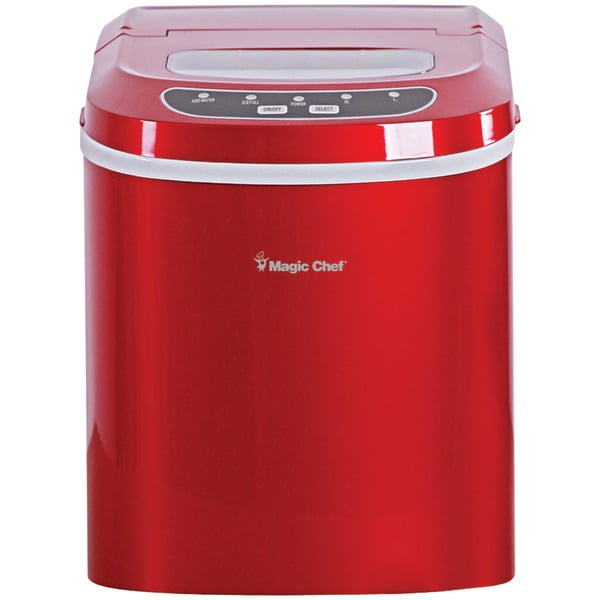 MAGIC CHEF 27LB ICE MAKER RED