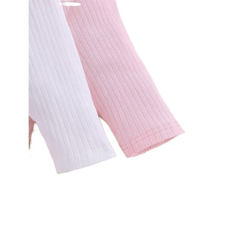 

2pcs Casual Plain Leggings Multicolor Baby Bottoms (Baby s)