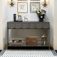 thumbnail image 6 of PHOYAL Console Table Sofa Table with 2 Drawer and Open Storage Shelves, Modern Entryway Table for Living Room Hallway Bedroom, Gray, 6 of 8