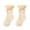 Beige, variant on Girls Socks Childrens Lace Solid Color Double Needle Crew Pair Retro Ruffle Trim Spanish Style for Kids Ruffle Socks for Girls Pink One Size