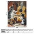 thumbnail image 4 of ERAPDAUR Cute Cat Print Flannel Throw Blanket, Hand/Machine Wash, All Seasons Lightweight Soft Blanket, Various Sizes 50x60in, 4 of 6