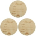 thumbnail image 3 of 3 Pieces Welcome Birth Wooden Sign Basswood Plywood Newborn, 3 of 8