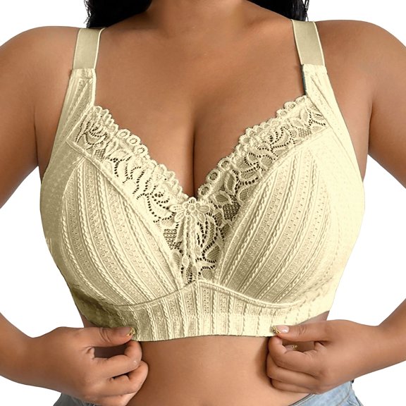 Jamsmile Women Push Up Bras Soft Seamless Solid Color Everyday Wear Full Coverage Comfort No Underwire Sleep Padded Bras