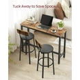 thumbnail image 5 of VASAGLE 2 Pack Bar Stools, PU Upholstered Breakfast Stools, 29.7 Inches Barstools with Back, 5 of 9
