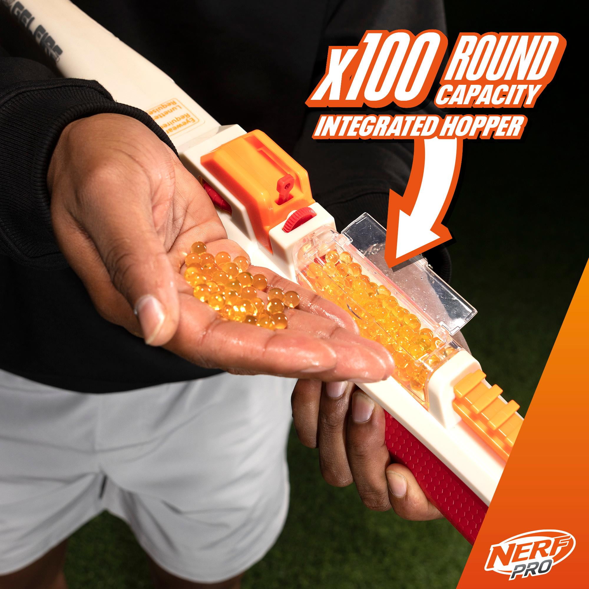 Nerf Pro Gelfire Ghost Blaster, Boost Barrel, 5000 Gel Rounds, Eyewear