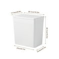thumbnail image 2 of Customer Favorite, Spring-Covered Garbage Bin,New Design Household Trash Can,Multi-Purpose Storage Container for Kitchen,Narrow Belt Lid,Toilet Bin with Lid,Waste Bins | Plastic, White, 2 of 9