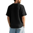 thumbnail image 5 of Rvwovn Men's Button-Down Shirt - Collarless Short Sleeve Summer Beach Casual Vacation Top, 5 of 7