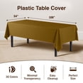 thumbnail image 3 of Exquisite Gold Plastic Tablecloth Cover - 54" x 108" - Heavy Duty - Disposable - Single Count, 3 of 7