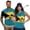 Bahamian Palm Tree, variant on Golf Time Matching Shirts for Couples Versatile Funny Golf Shirt for Men Women Athletic Polo Shirts Couples Matching Outfits for Golf Running Sports