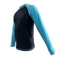 thumbnail image 3 of Playera  para surf Op para hombre, manga larga, azul, talla EEG, 3 of 4