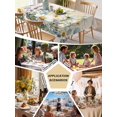 thumbnail image 5 of Spring Daisy Table Cloth, Waterproof Tablecloth for Rectangle Tables, Elegant Pastoral Flowers Watercolor Reusable Washable Fabric Table Cover for Restaurant Kitchen Dining Tables 52"x70", 5 of 9