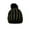 Black / Gold, variant on Women's Cable Knit Winter Warm Pom-Pom Knit Beanies with Rhinestone Accent Design, Black / Gold